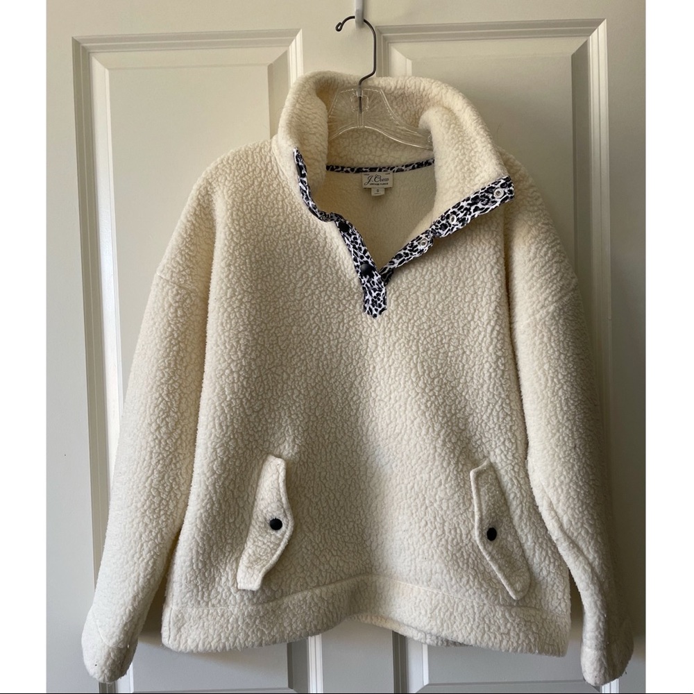 Jcrew Vintage Fleece Pull Over Jacket